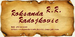 Roksanda Radojković vizit kartica